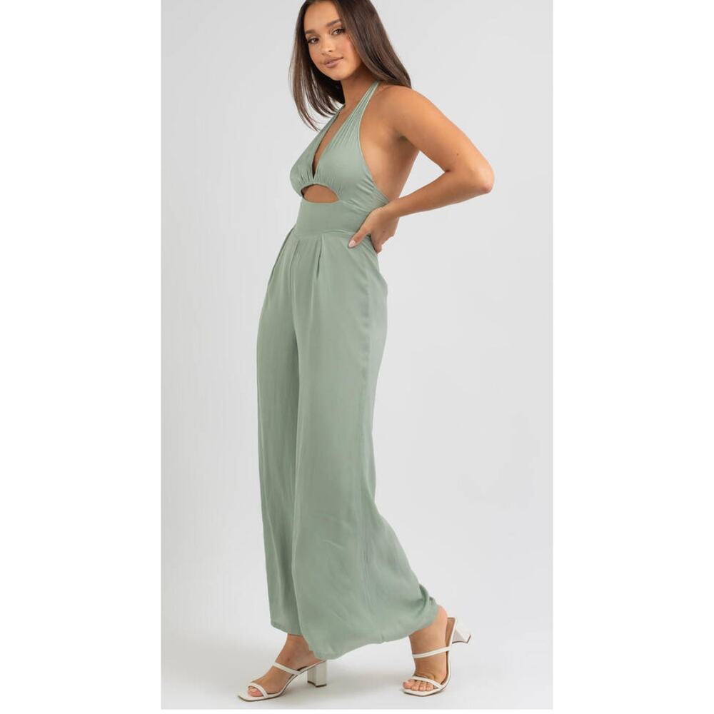 Here Comes the Sun Sage Jumpsuit - Picture 3 of 12